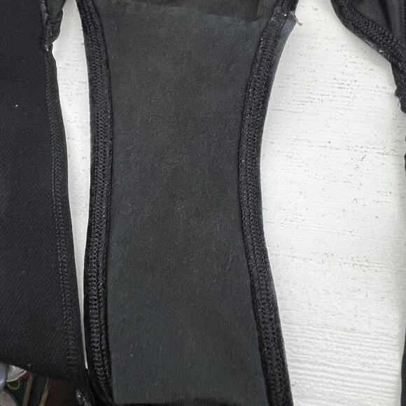 Victoria’s Secret Pink Black Velvet Bikini Underwear Womens Size Xlarge - Picture 2 of 4